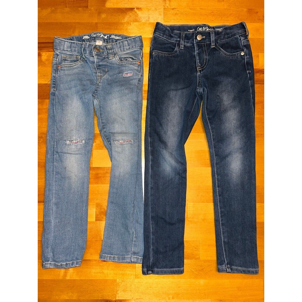 Girls 2 Pairs of Cat and Jack Jeans/Jeggings 5T